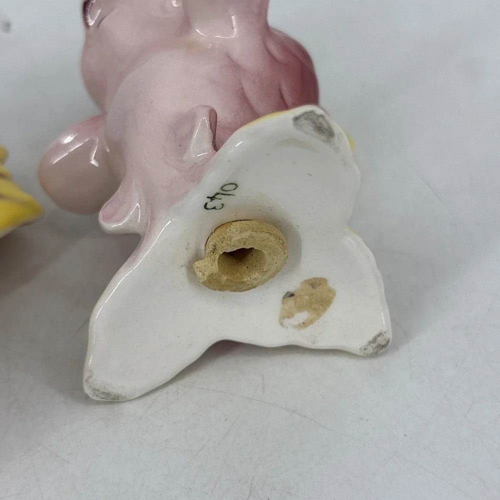 Vintage Lefton 043 Anthropomorphic Koi Gold Fish Salt & Pepper Shakers Japan‎